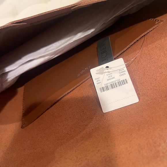 Jcrew brown leather clutch - Picture 7 of 10